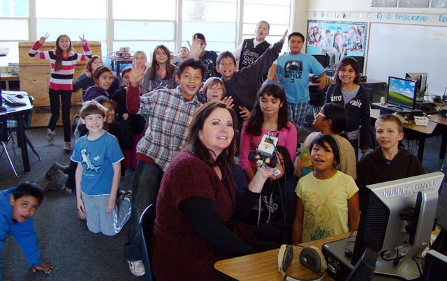 Ms. Dewey’s 4th/5th grade class at San Cayetano reach for their best ideas and programming skills when working with robotics.