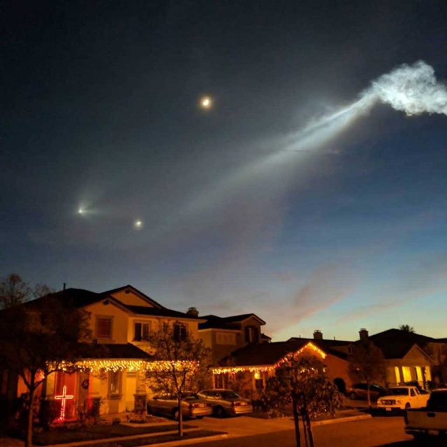 Vandenberg Air Force Base launched its fourth Iridiuym mission on SpaceX Falcon 9 rocket for Space Launch Complex-4 on Friday, December 22 at 5:27pm. Col. Michael S. Hough, 30th Space Wing Commander, was the space launch commander. The rocket was carrying multiple next-generation communications satellites. Photo courtesy Matthew Furness.