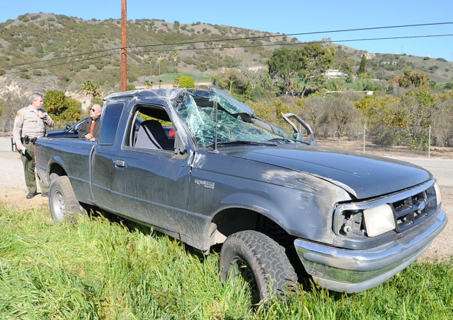 No serious injuries were reported. The vehicle suffered substantial damage. The California Highway Patrol responded to the incident.