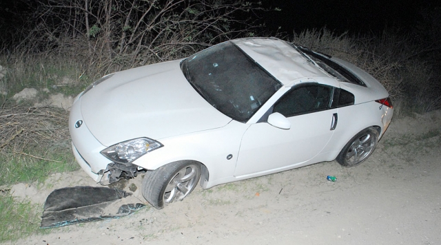 A single car accident occurred on Grimes Canyon Thanksgiving evening about 11 p.m. The driver of the car had vacated the scene by the time California Highway Patrol units arrived. No report of any injuries was available. The car suffered extensive damage in what appeared to be a roll-over of a north-bound vehicle.
