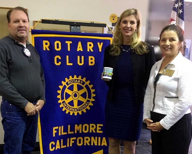 Scott Beylik, Supervisor Kelly Long, President Julie Latshaw. Newly elected Kelly Long spoke at Rotary about her goals for our county mainly fiscal responsibility, economic growth, and public safety.