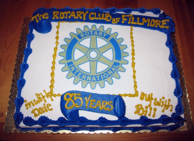 Happy Birthday Rotary Club of Fillmore.