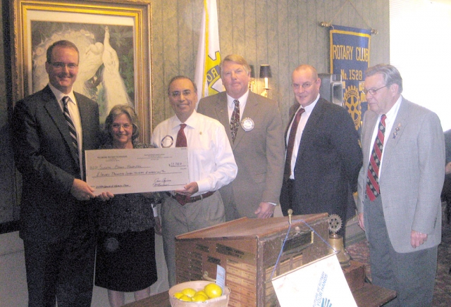 Pictured from left to right: Michael Powers, Director - Ventura County Health Care Agency, Santa Paula Rotarian, Pam Lindsay, Fillmore Rotarian, Joe Aguirre, Santa Paula Rotarian Mike Mobley, Fillmore Rotarians, Kyle Wilson and Don Gunderson.