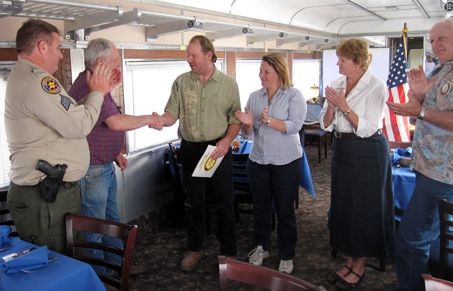 (l-r) Dave Wareham, Bill Shiells, Scott Beylik, Laura Beylik, Martha Richardson and Dick Richardson.