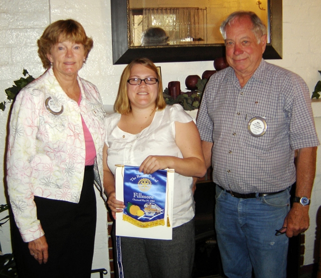 Georgi Harden was inducted into the Rotary Club of Fillmore on September 18. She is the VP of Operations in Education and Childcare for the Boys and Girls Club of Santa Clara Valley. Pictured (l-r) are Martha Richardson, Georgi Harden, and Bill Shiells, President.