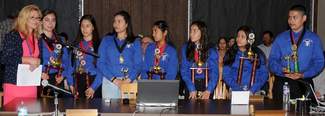 FUSD Migrant Speech and Debate Team, winners of Region 17 Speech & Debate Tournament-Rio. Congratulations to Aimee Ramos, Giselle Perez Anahi Pascual, Erik Magana. Next is Montserrat Infante, Daniela Castillo, Daniela Orozco, and Yulissa Fregoso.
