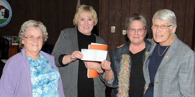 Fillmore Methodist Church presented FUSD with a check for $12,000 to be put towards an Anti-Bullying program at FUSD. Pictured are (but not in order) Gay Newman, Emma Patterson, Barbara Olsen, and Sarah Hansen.