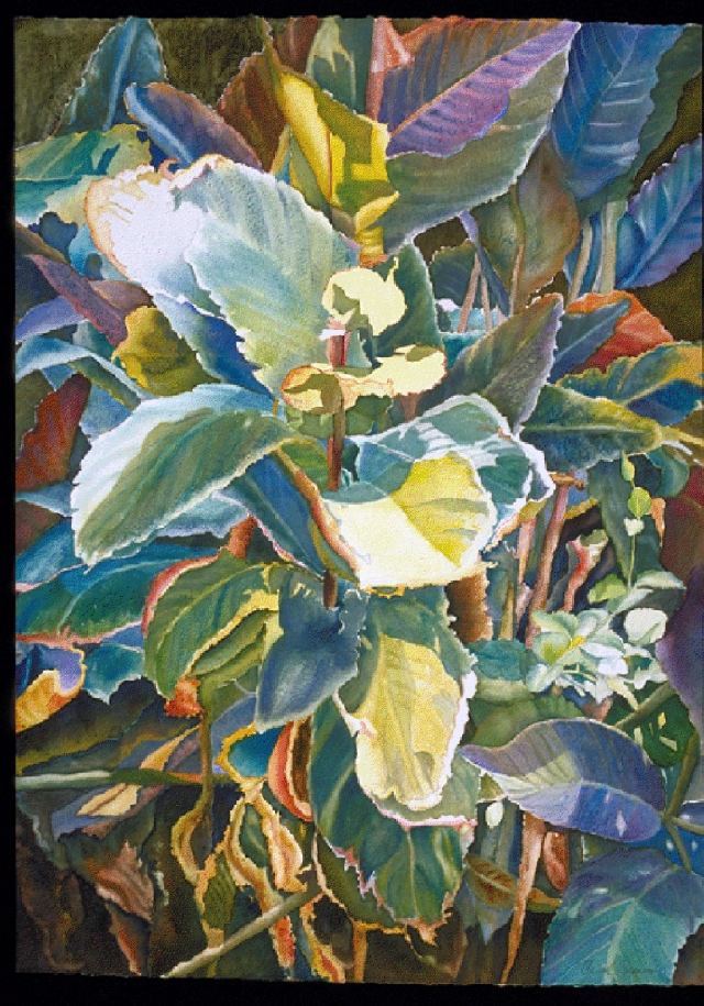 Garden Series IV, watercolor by Carol Simson
