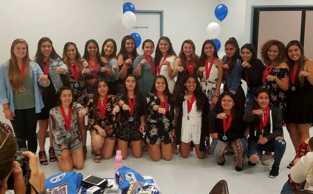 Last week the Fillmore Flashes girl’s soccer team received their 2018 CIF Championship rings. Pictured are the champs smiling and showing off their rings.