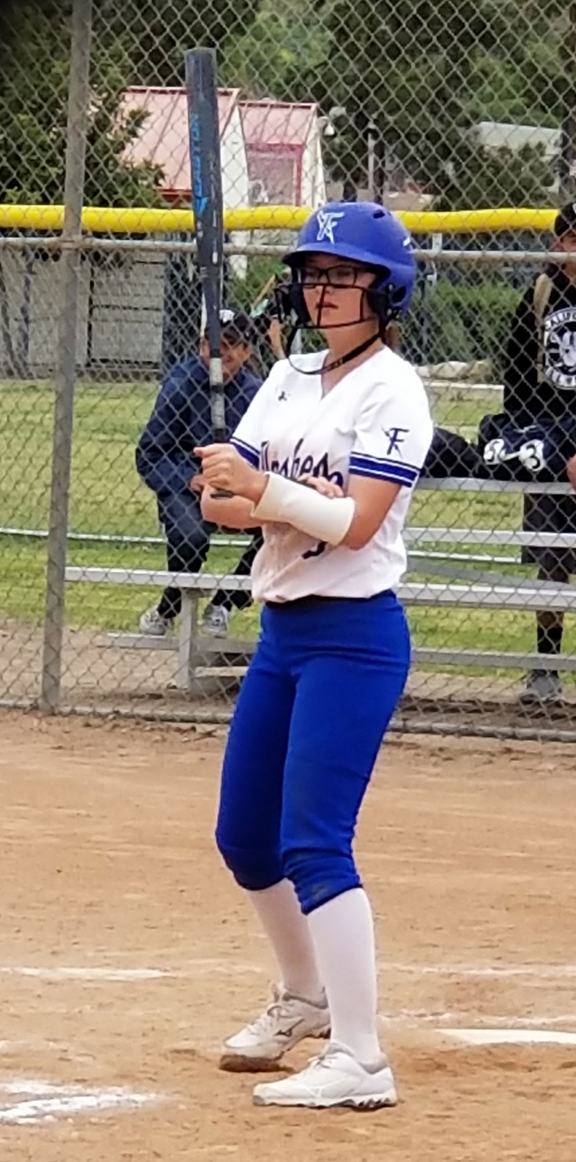 Pictured is Flashes player #3 Alyssa Ibarra as she steps into the batters box to face the Thousand Oaks pitcher.