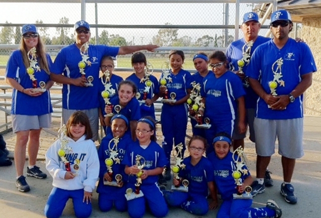 Fillmore All-Stars 8U Team: Coaches: Karen Fontes, Mario Robledo, Jeff Fontes, & Louie Garza .Players: Olivia Robledo, Jessie Fontes, Audrey Clay, Jordyn Walla, Janissa Rodriguez, Heaven Aparicio, Isabella Ayala, Sarina Bracamontes, April Lizarraga, Jazmin Zavala, Lexi Garza, Alyssa Ibarra. On May 20th thru the 22nd Fillmore’s 8 and under Girls Softball All-Star team traveled to El Cajon, California to participate in the 13th Annual Corky Russell Softball Tournament. The girls battled hard all weekend, and made it to the finals, taking 2nd to East County from San Diego. Way to represent Fillmore girls!! We are VERY proud of you!