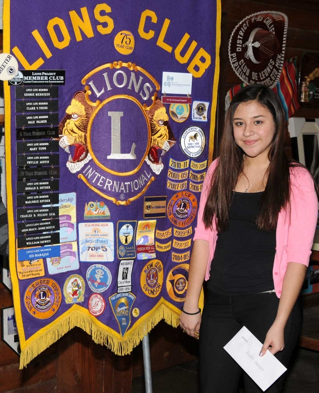 Alina Herrera, 11th Grade won this year’s 2017 Fillmore Lions Club Student Speaker Contest.