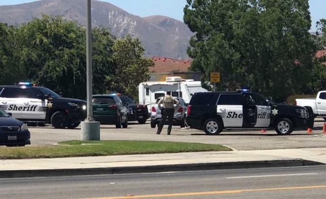 On Saturday, July 2nd, 2022, at 11:30am, the Fillmore Police Department was in the Carl’s Jr parking lot, suited up in their armor tactical gear. Per radio traffic, a male subject was reported barricaded inside his vehicle and would not comply with officers. Minutes later the subject complied with officers’ commands and subject was arrested by deputies. No other information as provided. Photo credit Angel Esquivel-AE News.