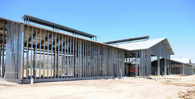 The county’s new fire station on River Street is nearing completion. It looks like the structure will be finished on time, near the end of this year.