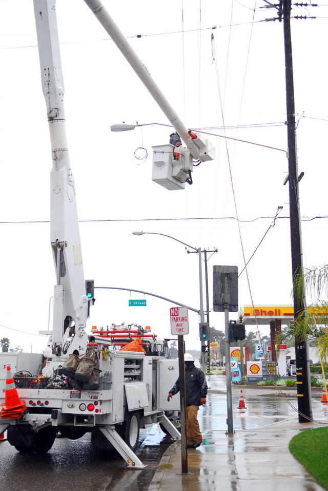 A street light was attached to the existing utility pole at 126 and C Street to illuminate the dark corner at night, making it safer for pedestrians, including kids headed to and from the skate park after dark.