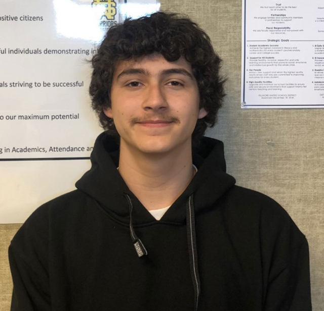 Congratulations to Timmy on his selection for our February Student of the Month. Timmy enjoys hiking and playing video games. He is very smart, has a strong mindset and is interested in Aerospace Engineering. Timmy’s five-year plan is to be an intern as an aerospace engineer. His ten-year plan is to be working for the government on new technology. Some of the things he likes about Sierra High School are the connections with teachers and he has gained confidence.