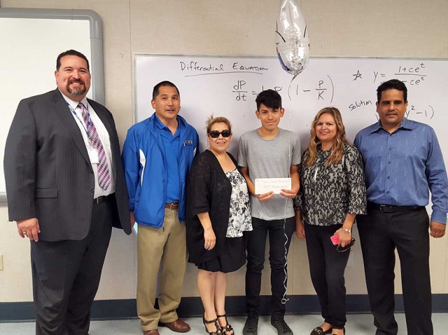Student Of The Year Misael Ponce. The Fillmore Chamber of Commerce is pleased to announce Student of the Year, Misael Ponce. (l-r) Adrian Palazuelos, Tom Ito, Irma Magana, Misael Ponce, Ari Larson and Ralph Jimenez.