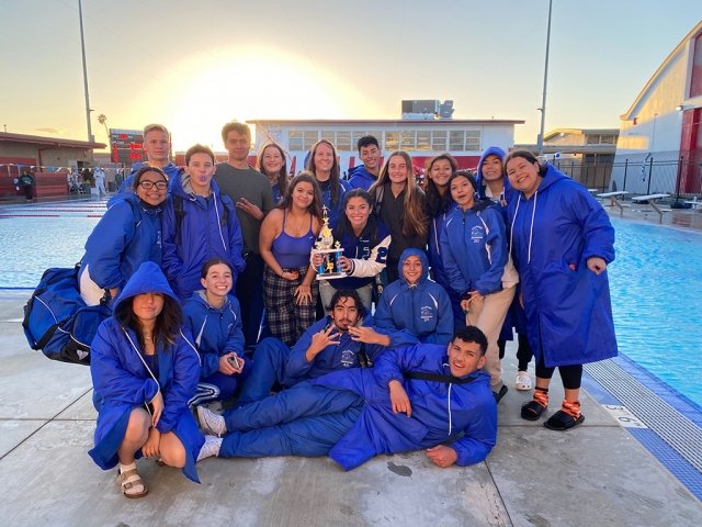 Fillmore High Swim team after the Raider Relay held on March 4th at Channel Islands High School where the team placed 3rd. Photos credit Lindsey Cota.