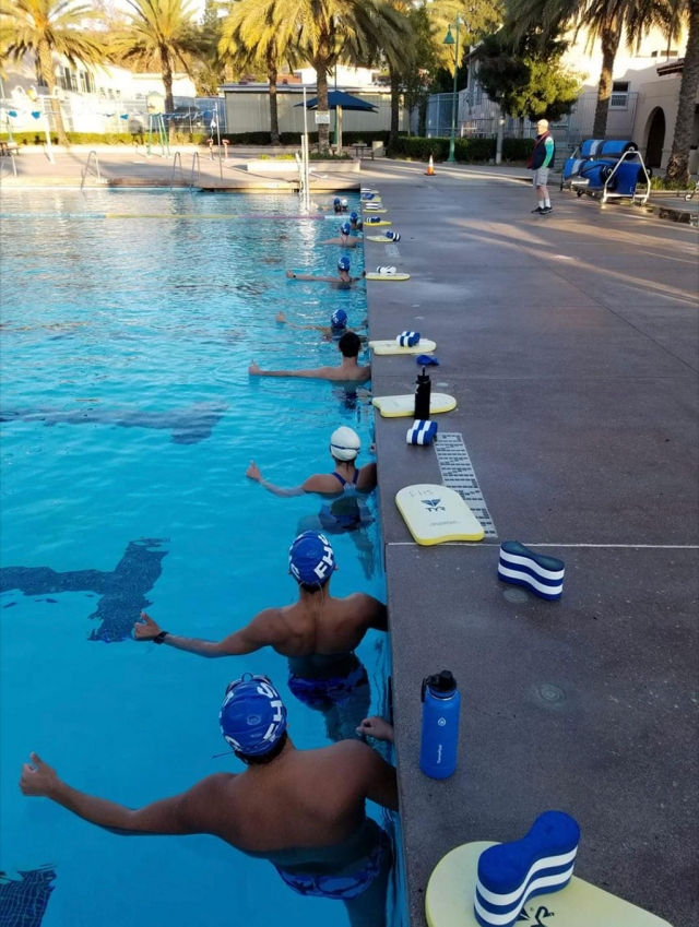 Fillmore High’s pre-season swim team practice was underway last week at the community pool. Watch for team schedules, events/fundraisers and meets in The Fillmore Gazette. Photo courtesy Coach Cindy Blatt.
