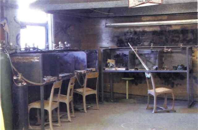 Fillmore High Schools Deteriorating Welding Shop.