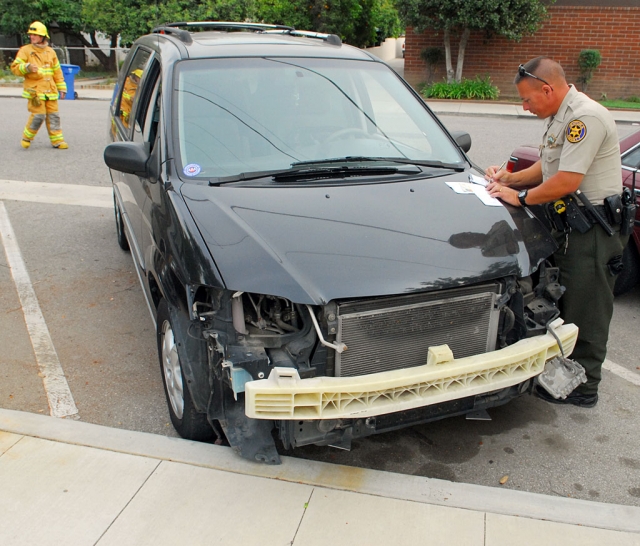 A collision occured between a 2004 Mazda MPV driven by Louise Garcia, 66 of Fillmore, and a Dodge Ram pickup driven by a juvenile, 17, also of Fillmore.