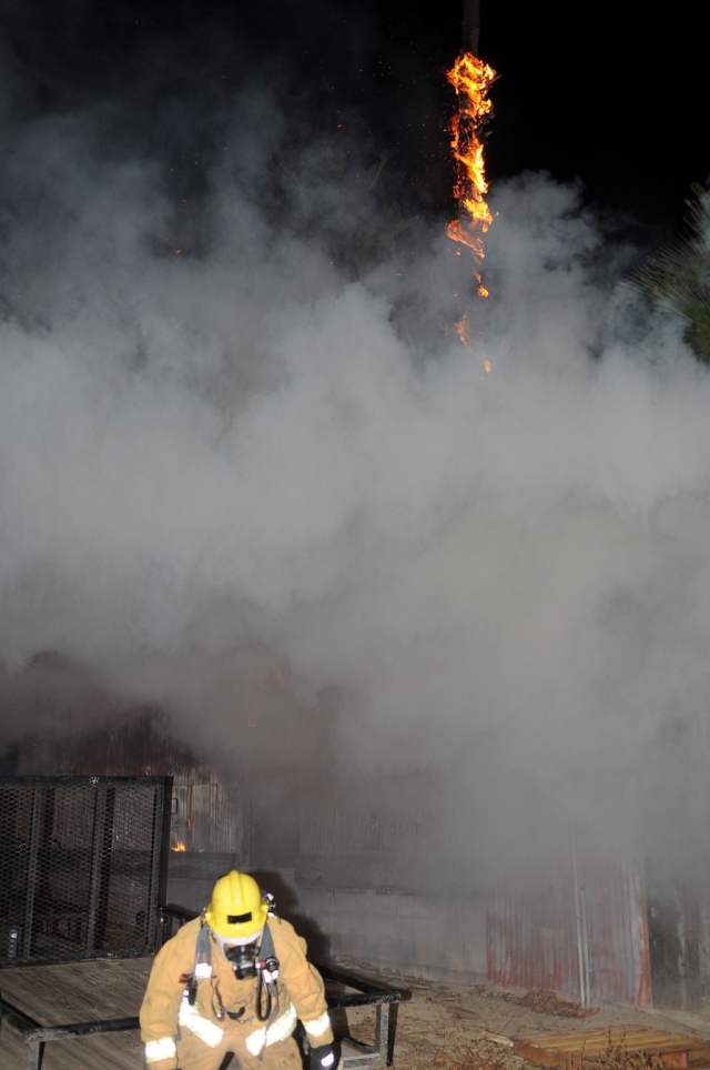 Friday, February 1, at approximately 11:00 p.m. Fillmore Fire Department responded to a fire at the corner of Orange Grove and Santa Clara Street. A Palm tree caught fire along with a boat and shed. Nearby homes and a motorhome were spared. No injuries were reported. Fillmore Fire handled the call. Santa Paula engines were called in for backup. The cause of the fire is under investigation.