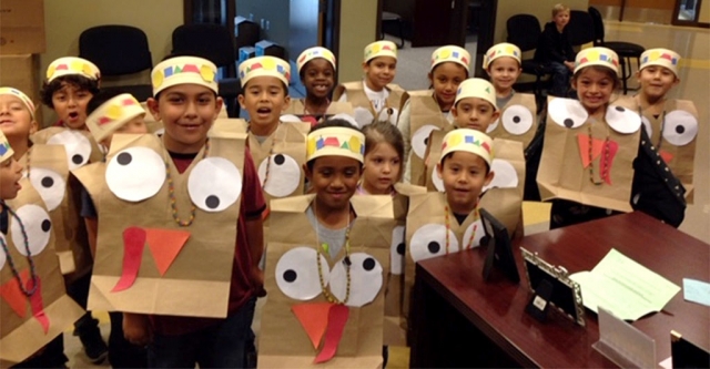 Last week before the Thanksgiving break a flock of Turkeys from Rio Vistas kindergarten class escaped and invaded the front office.