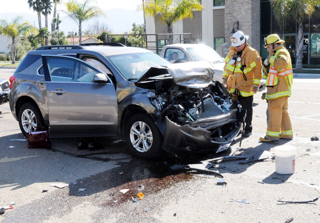 An accident occurred on Highway 126 near the intersection of B Street Tuesday at approximately 11:00 a.m. The driver of a late model Chevrolet SUV ran into the rear of a 1991 Chevrolet one-ton pickup truck. The driver of the SUV was taken by ambulance to the hospital with undetermined injuries. The driver of the truck suffered no reported injuries. The SUV suffered extensive front-end damage.