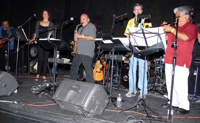 There was a great turn-out for the Unsung Hero Music Festival, last Saturday, April 17th. Above a band performs for the crowd.