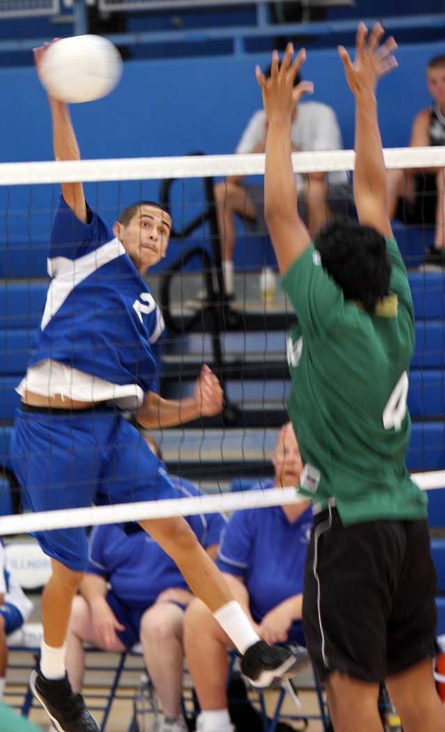 Gera Avalos slams the ball against Glendale. Avalos had 4 kills and 4 aces in the game.