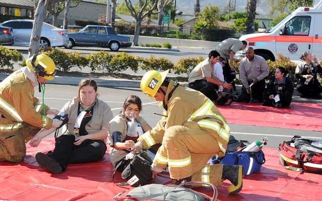 Fillmore Fire Department responded to the 600 block of Ventura St. (Vons Grocery Store) on 4/18/2013 for an unknown type odor. Upon arrival Fillmore Fire Chief determined there were several Vons employees displaying coughing and difficult breathing symptoms. There were a total of eight patients, five were transported by ambulance to nearby hospitals. Cause of the problem was linked to an oven fire that happened earlier in the day. No other injuries were reported. Vons reopened a few hours later.