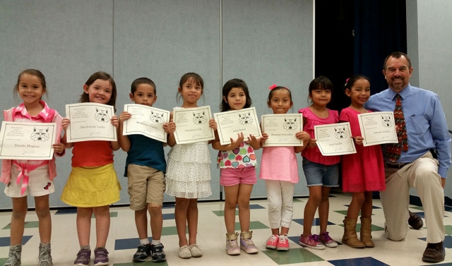 Kindergarten and 1st grade writers of the month