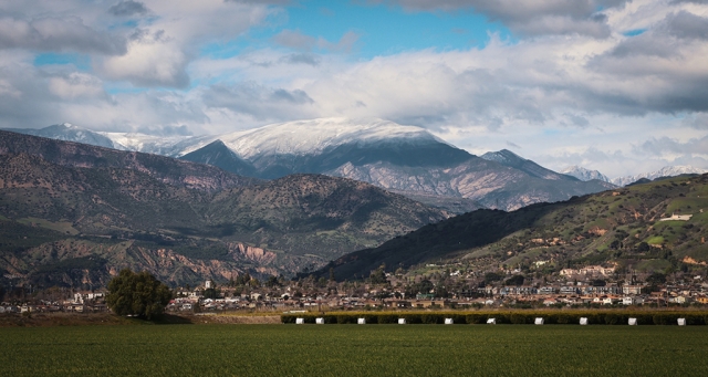 The overnight storm on Sunday, January 29th brought a vista of snow to the beautiful Topatopa Mountains. The mountain range is within the southern Los Padres National Forest and reaches an elevation of 6,716 feet (2,047 m) at Hines Peak, about six miles north of Thomas Aquinas College. This photo was taken from Guiberson Road by Gazette photographer Angel Esquivel-AE News.