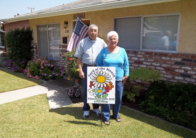 Fillmore’s Vision 20/20 Civic Pride committee is proud to present the May 2011 Yard of the month to 200 Lora Lane in Fillmore. The home owners are Pete and Emily Cervantes. Their yard has been selected as Yard of the Month, because of its visual beauty and well-kept appearance. Their efforts to maintain an attractive, welcoming environment in the neighborhood deserved to be rewarded and encouraged. Congratulations, Pete and Emily!