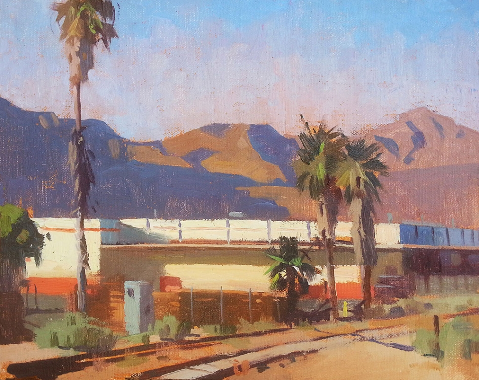 “Piru View” by James Martin, oil on linen, 8” x 10”, Collection of the artist.