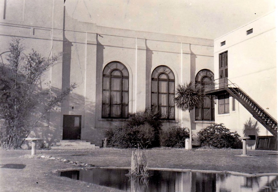 The High School's lily pond.