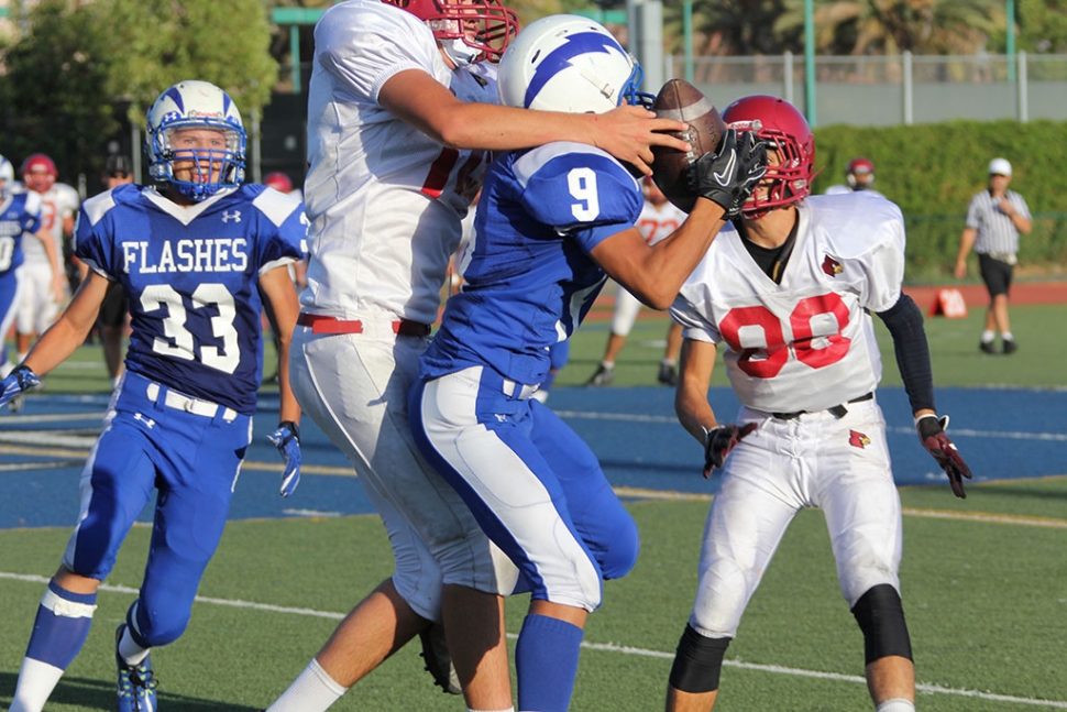 Angel Velez with an interception