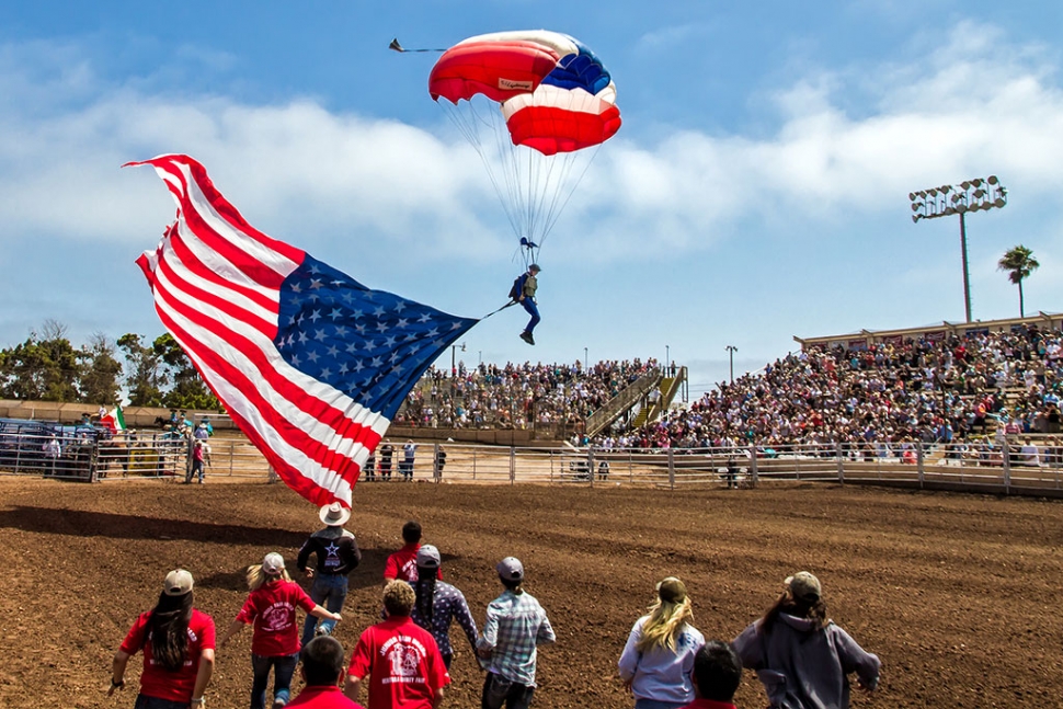 The 2014 Ventura County Fair Rodeo was full of thrills and spills this year. Following are the rodeo results:
All-around cowboy: Trenten Montero, $1,250, bareback riding and bull riding. Bareback riding: First round: 1. Trenten Montero, 78 points on Rosser Rodeo’s Holy Seminole, $366; 2. Tyson Thompson, 72, $275; no other qualified rides. Second round: 1. Tyson Thompson, 80 points on Flying U Rodeo’s No. 792; $366; 2. Trenten Montero, 74, $275; 3. Kid Banuelos, 46, $183; no other qualified rides. Average: 1. (tie) Tyson Thompson and Trenten Montero, 152 points on two head, $320; 3. Kid Banuelos, 46 on one head, $183. Steer wrestling: First round: 1. Matthew Ferroni, 21.5 seconds, $266; 2. Justin Ritchea, 24.3, $200; no other qualified runs. Second round: 1. Justin Ritchea, 8.8 seconds, $266; 2. Blaine Jones, 14.3, $200; 3. Matt Deskovick, 14.8, $133; no other qualified runs. Average: 1. Justin Richea, 33.1 seconds on two head, $266; 2. Blaine Jones, 14.3 on one head, $200; 3. Matt Deskovick, 14.8, $133. Team roping: First round: 1. Ed Necochea/Danny Necochea, 5.0 seconds, $423 each; 2. Kelly Barker/Jake Twisselman, 5.2, $318; 3. (tie) Clay White/John Chaves and Travis Xavier/Mike Monighetti, 5.6, $159 each. Second round: 1. Clint White/Evan Arnold, 5.1 seconds, $423 each; 2. Travis Xavier/Mike Monighetti, 5.4, $318; 3. Paul Mullins/Clayton Grant, 5.5, $212; 4. Blake Hirdes/Joseph Shawnego, 5.9, $106. Average: 1. Travis Xavier/Mike Monighetti, 11.0 seconds on two head, $635 each; 2. Ed Necochea/Danny Necochea, 11.8, $476; 3. Paul Mullins/Clayton Grant, 11.9, $318; 4. Blake Hirdes/Joseph Shawnego, 12.6, $159. Saddle bronc riding: First round: 1. Jess Williams, 73 points on Rosser Rodeo’s Moon Shine, $375; 2. Michael Maher, 69, $281; 3. Mert Bradshaw, 65, $187; 4. Joe Heguy, 64, $94. Second round: 1. Mert Bradshaw, 75 points on Rosser Rodeo’s Little Chief, $375; 2. (tie) Jess Williams and Michael Maher, 74, $234 each; 4. Joe Heguy, 70, $94. Average: 1. Jess Williams, 147 points on two head, $375; 2. Michael Maher, 143, $281; 3. Mert Bradshaw, 140, $187; 4. Joe Heguy, 134, $94. Tie-down roping: First round: 1. John McGill, 11.1 seconds, $315; 2. Justin Lane, 11.4, $236; 3. (tie) Scott McCulloch and Chad Krainock, 11.7, $118 each. Second round: 1. Blaine Jones, 10.8 seconds, $315; 2. (tie) Cody Collins and Mason Malone, 11.6, $197 each; 4. Chad Krainock, 13.0, $79. Average: 1. Blaine Jones, 24.2 seconds on two head, $472; 2. Chad Krainock, 24.7, $354; 3. Taylor Winters, 25.4, $236; 4. Justin Lane, 26.3, $118. Barrel racing: 1. Ann Scott, 13.52 seconds, $575; 2. Rachael Ross, 13.66, $500; 3. Courtney Cline, 13.83, $425; 4. Karla Sanchez, 13.87, $350; 5. Cambria Estep, 13.92, $275; 6. Erin Ricotti, 13.98; 7. Dude Overton, 14.07, $125; 8. Candy Forsberg, 14.08, $50. Bull riding: First round: 1. Michael Hough, 68 points on Rosser Rodeo’s Party Crasher, $578; 2. Sammy Matthews, 67, $433; 3. Josh Daries, 64, $288; 4. Kaycee Rose, 40, $144. Second round: 1. (tie) Tyler Stueve Knoles, on Flying U Rodeo’s Loco Weed, and Christopher Byrd, on Flying U Rodeo’s Bugman, 78 points, $505 each; 3. Dylan Vick, 75, $289; 4. Trenten Montero, 72, $144, $289. Average: 1. (tie) Tyler Stueve Knoles and Christopher Byrd, 78 points on one head each, $505 each; 3. Dylan Vick, 75, $289; 4. Trenten Montero, 72, $144. Total payoff: $24,548. Stock contractor: Flying U Rodeo and Rosser Rodeo. Rodeo secretary: Cindy Rosser. Officials: Steve Yoast and Bill Pacheco. Timers: Karin Rosser and Cindy Rosser. Announcer: Steve Goedert. Specialty act: Frankie Smith. Bullfighters: Donnie Castle and Chance Jackson. Clown/barrelman: Frankie Smith. Flankman: Paul Greer and Tony Amaral. Chute boss: Tony Amaral and Reno Rosser. Pickup men: Jake Twisselman and Bronc Boehnlein. Photographer: Gene Hyder.