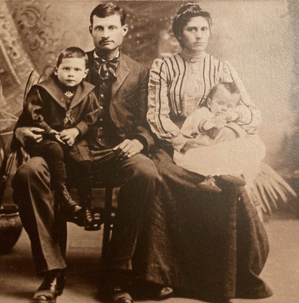 The photo above of the author’s great-grandfather was taken in 1902, Juan De La Cruz and great-grandmother Dolores (Fernandez), George William and younger brother Ernest. Photo courtesy Fillmore Historical Museum. 