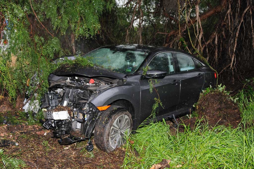 On Tuesday, May 1st at 4:00pm Fillmore Fire Department responded to reports of an accident on Old Telegraph Road and Grand Avenue. Upon arrival they found that a two cars were involved, a white Chevy and a dark gray car which had gone off the side of the road and into the trees. Cause of the accident is still under investigation, and one person was transported to the hospital. 