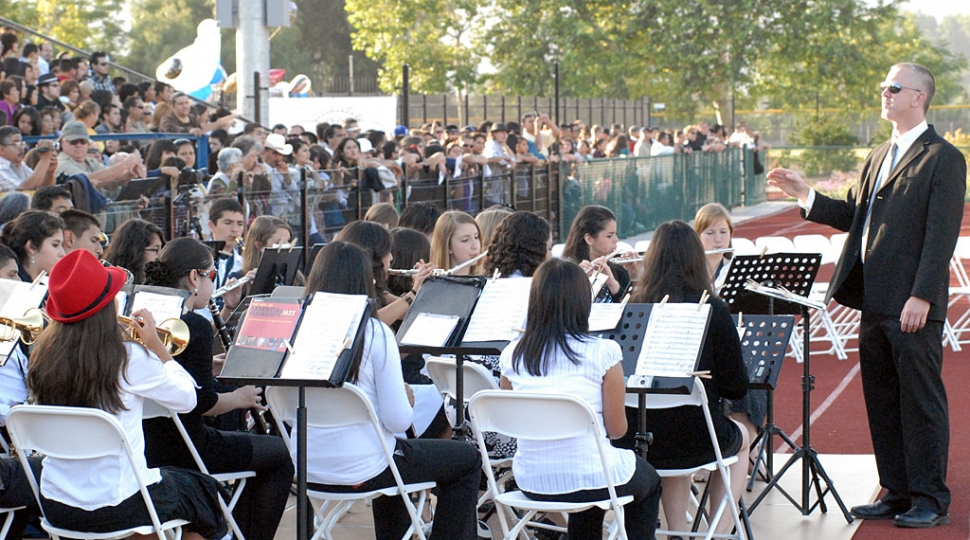 Mr. Godfrey led the band.