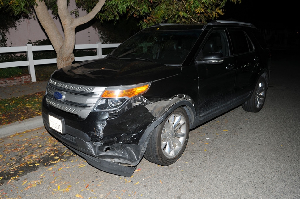 Substantial front-end damage was done to both vehicles. No injuries were reported.