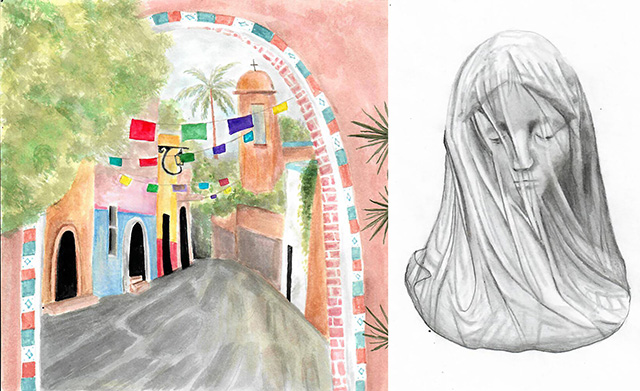 Above is some of the artwork to be included in this year’s show by Mia Sandoval and Maria Gallegos. This year’s show will have Opening Reception on Friday, January 30, from 5 to 6 p.m. at the Cole Creativity Center and Amote Gallery at the Santa Paula Art Museum.