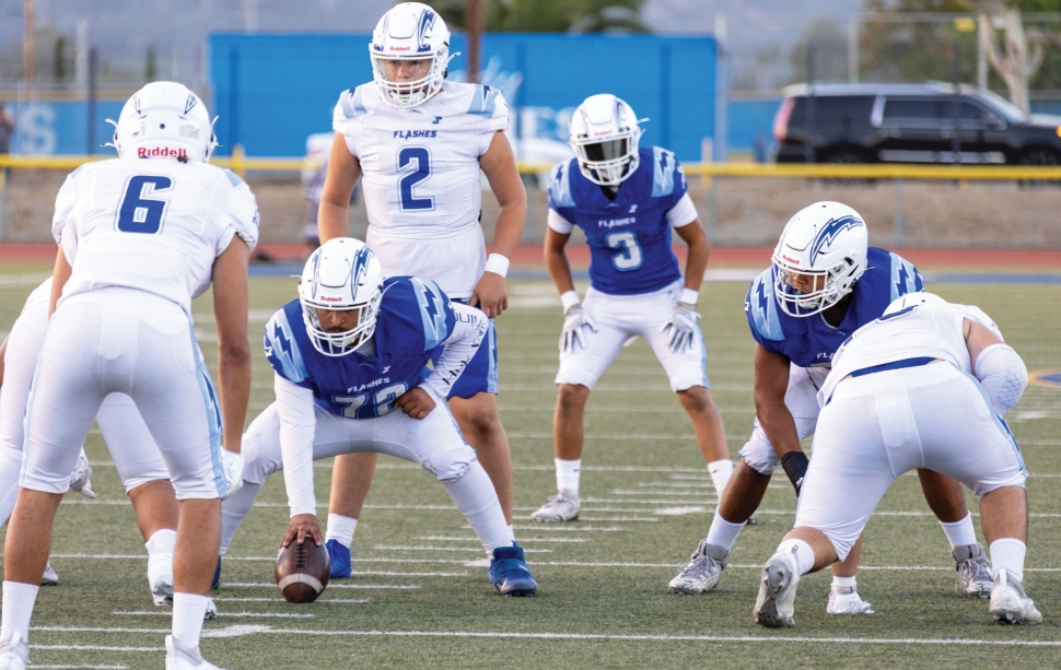 On Friday, August 16, Flashes JV and Varsity Football teams hosted their annual Blue & White Scrimmage game as they prepared to kick off the 2024 Football season this Friday, August 23, at home against Royal High School JV4pm & Varsity 7pm. Photo credit Crystal Gurrola.