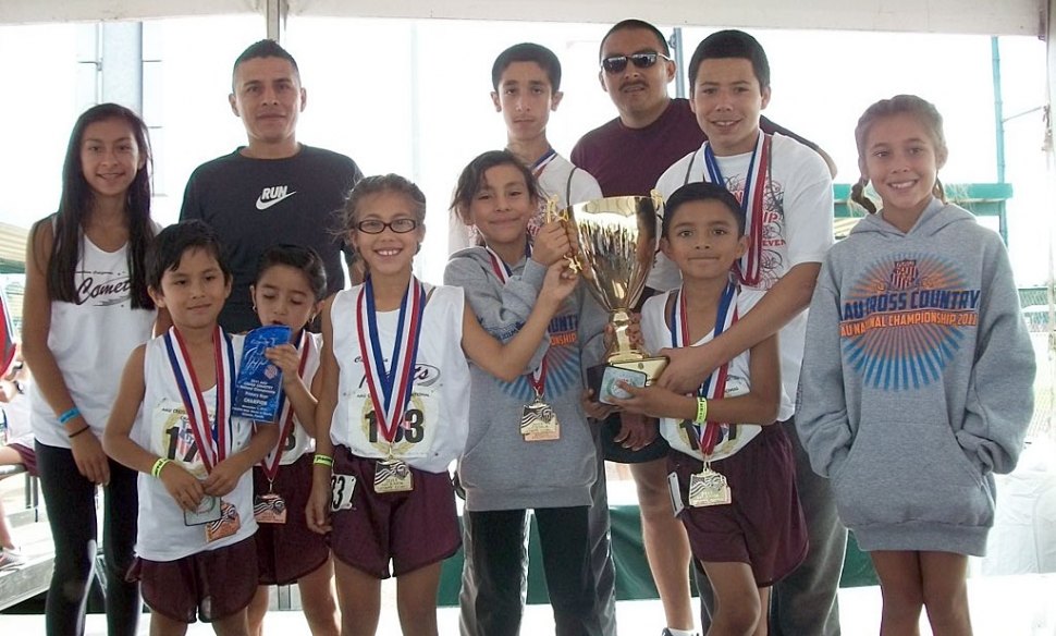 Back Row (l-r) Irma Torres, Coach Rafael Laureano, Alan Marquez, Coach Victor Rodriguez and Andrew Strader. Bottom Row (l-r) Camilo Torres, Andrea Laureano, Jordyn Walla, Carissa Rodriguez, Rey Laureano, and Naveah Walla.