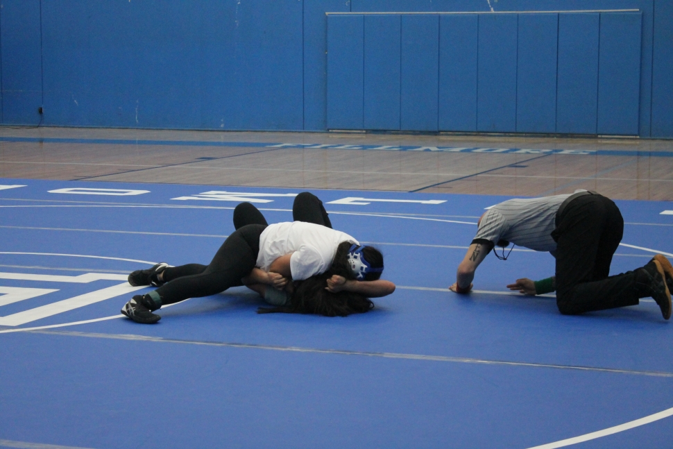 On Saturday, July 15, 2023, FHS Wrestling team held their first of three tournaments to take place this summer. Pictured above is Flashes Alexa Martinez (grade 11) in her match against Buena High School. Photo courtesy FHS Wrestling Coach Torres.