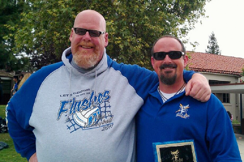 (l-r) Joe Woods, awarded Staff of the Year and Josh Overton, awarded Teacher of the Year.
