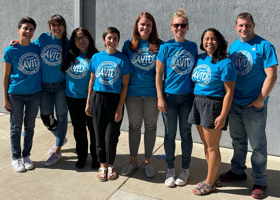 FMS is proud of their fantastic AVID team pictured above, which consists of teachers from all subjects/grades and one of their counselors! The team met last week to review and celebrate student success so far. Courtesy FMS blog.