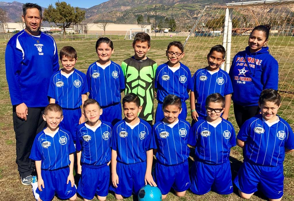 (l-r) Bottom Row: Ethan Ramirez, Edgar Castellon, Santiago Avila, Justin Contreras, Phillip King, Jesus Avila. Top Row: Assistant Coach Leroy Latshaw, Joey Ocegueda, Fernando Ramos, James Latshaw, Sebastian Pujols-Rocha, Logan Torres, Manager Jenny Ruiz. Not pictured: Isaac Weslow