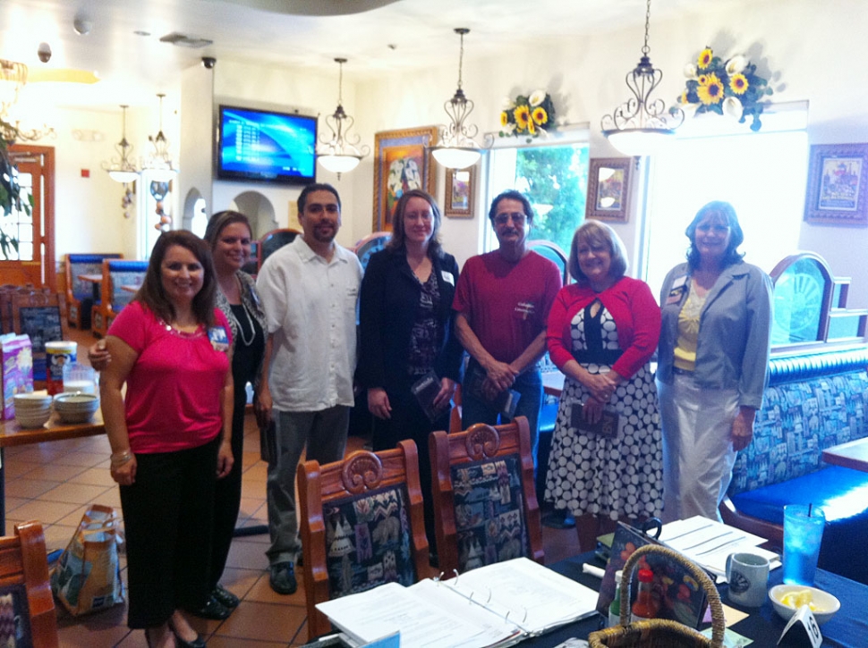(l-r) Theresa Robledo of Diamond Realty & Investments, President; Ari Larson of Cookie Lee Jewelry, Vice President; Recently joined members are as follows: Lupe Carrillo of Santa Fe Commercial Insurance Services; Melanie Fiers of Nerium; Max Gabaldon of Gabaldon Construction; Kathy Odle of Original Computer Solutions, LLC; and Terri Aguirre of Legal Shield & Identity Theft, Secretary Treasurer.
